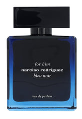 Narciso Rodriguez Bleu Noir, frasco detalle; ideal para encuentros informales.