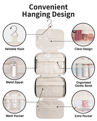 Narwey bolsa de aseo colgante material duradero resistente al agua