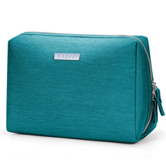 Narwey bolso maquillaje teal grande, ideal para viajar y mantener todo en orden.