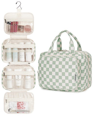 Narwey estuche de viaje con doble compartimento mantiene productos ordenados y a mano.