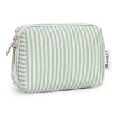 Narwey neceser mini rayas mint, compacto para bolso y maquillaje diario.