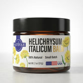 Bálsamo Nativae Helichrysum Italicum, botella visible para uso diario suave.