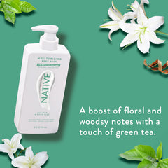 Native Aroma lirio-leche-salvia: fragancia relajante para una ducha agradable.