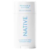 Native Deodorant Powder-Cotton bottle with jasmine-amber scent and long-lasting freshness