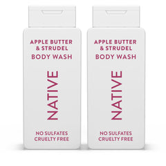 Native gel de ducha mantequilla de manzana: botella con espuma suave para piel hidratada.