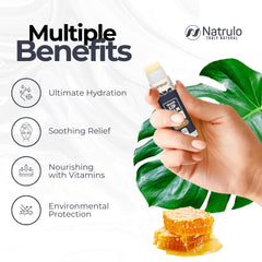 Bálsamo labial Natrulo con ingredientes grasa de res, nutrición suave.