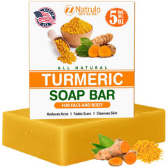 Jabón Natrulo con cúrcuma para cara y cuerpo ilumina la piel