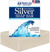 Natrulo jabón barra plata coloidal, limpieza suave para rostro y manos.