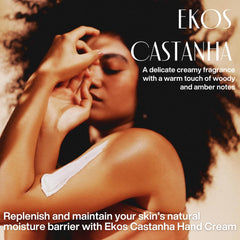 Natura Castanha crema de manos, textura de rápida absorción para día a día.