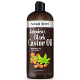 Natural Riches Aceite Negro Jamaicano, botella para uso diario en cabello y piel.
