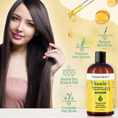 Natural Riches Aceite de Vitamina E, cuidado del cabello para brillo