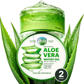 Nature Republic Aloe Vera Watery Gel bottle close-up for quick hydration.