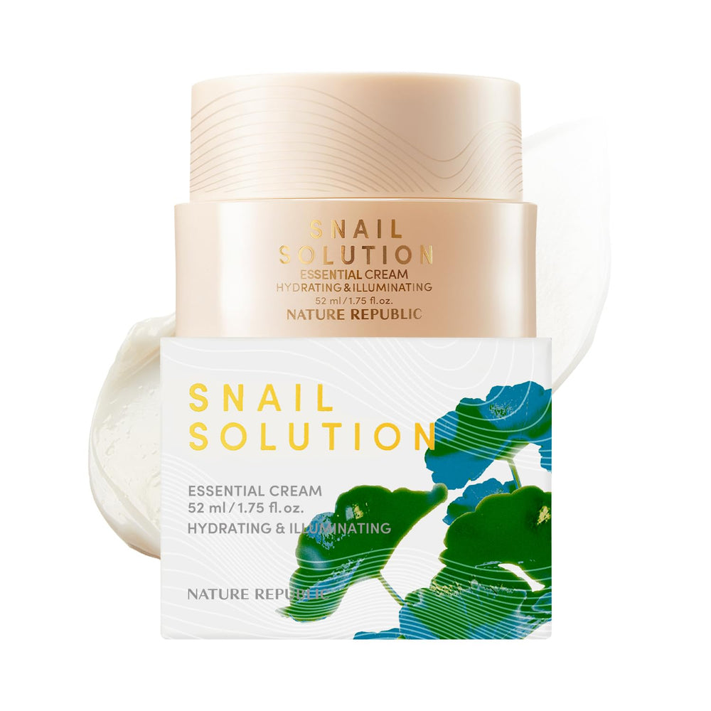 Nature Republic Crème Mucin Escargot offre hydratation-profonde pour peau lumineuse.
