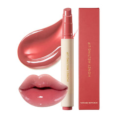 Nature Republic Labial Derretido de Miel Lychee, hidratación ligera y brillo suave.