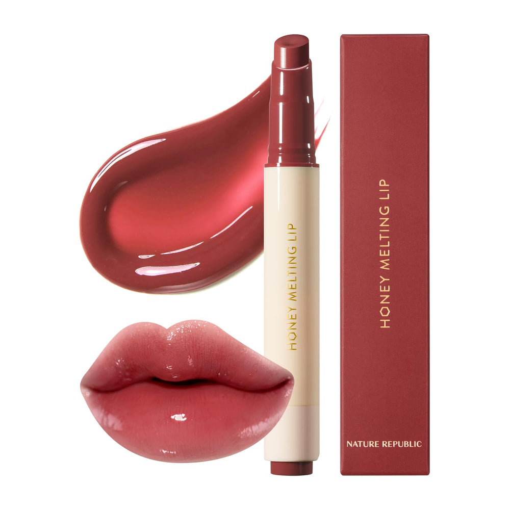 Nature Republic Lápiz Labial Derretido de Miel 05 Ciruela, tacto suave y color intenso en los labios