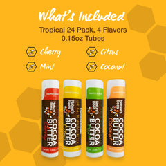 Nature's Bees Cocoa Butter Lip Balm Mint tube offers a cooling, refreshing lip care experience.