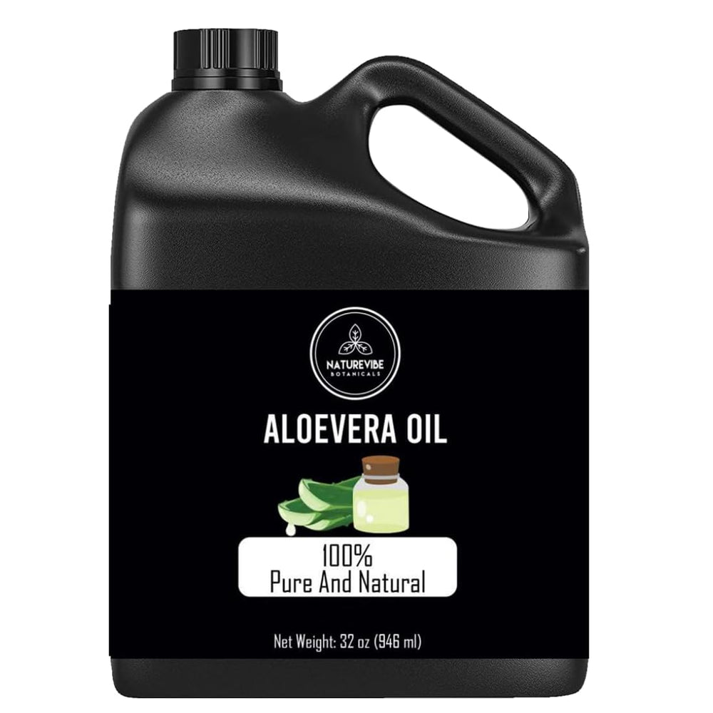 Naturevibe Botanicals Aceite Aloe Vera 946 ml en envase hermético para frescura