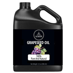 Naturevibe Botanicals Aceite de Uva 946 ml en botella, hidratación ligera para piel