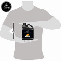 Aceite de calabaza Naturevibe masaje corporal suave y relajante.