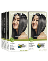 Naturtint 1N Ebony Black muestra aplicación fácil para color casero seguro