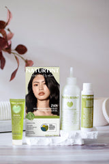 Naturtint 2WN Radiant Nature Brown Black, aplicación en cabello para tono natural