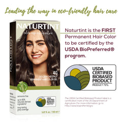 Naturtint 4G Castaño Dorado aplicación en casa: resultados naturales y brillantes