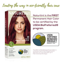 Naturtint 5R Rojo Fuego, envase práctico para teñido doméstico.