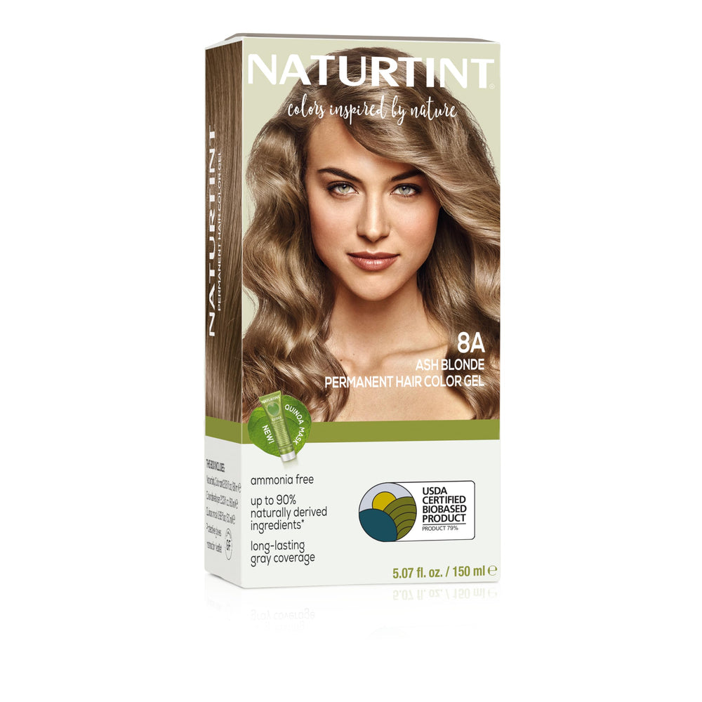 Naturtint 8A Rubio Ceniza: tono natural duradero para canas.