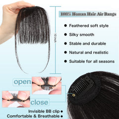 NAYOO flequillo con clip, detalles en las sienes: mejora el contorno facial de forma sutil.