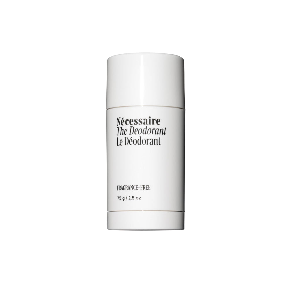Nécessaire fragrance-free deodorant bottle front view for fragrance-free protection