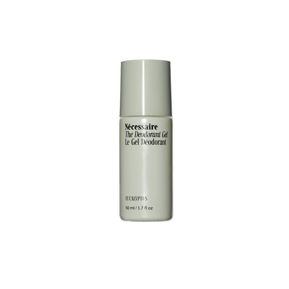 Nécessaire eucalyptus deodorant gel bottle for aluminum-free protection all day.