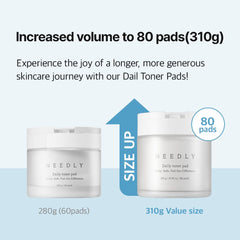 Needly Daily Toner Pad being applied to skin for smoother texture.