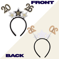 Needzo diadema estrella año nuevo, brillos festivos, perfecta para sesiones de fotos.