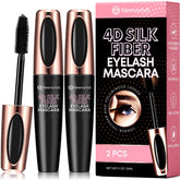 Neenoxtub Mascara 4D Fibra Seda en primer plano para pestañas más largas.
