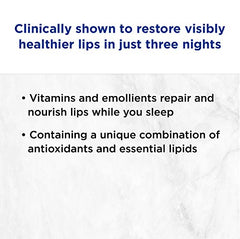 Textura rica de Neosporin Lip Health Renovación Nocturna para humectar labios.