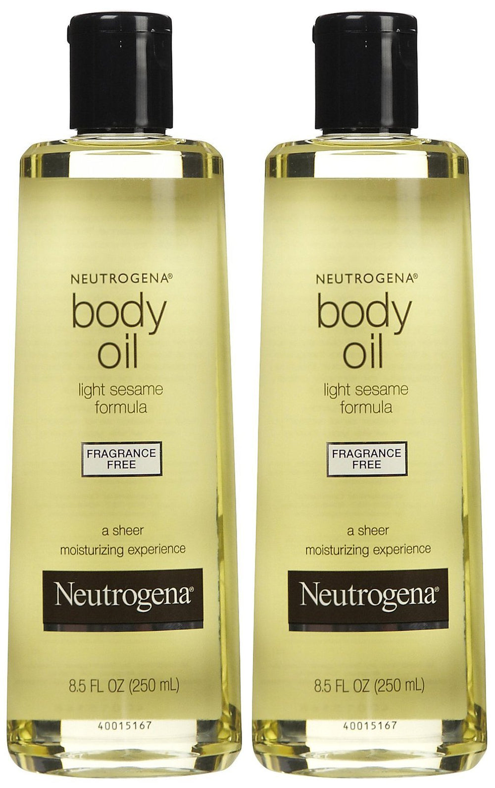 Neutrogena Aceite corporal sin fragancia en botella, hidratación ligera para piel suave y nutrida