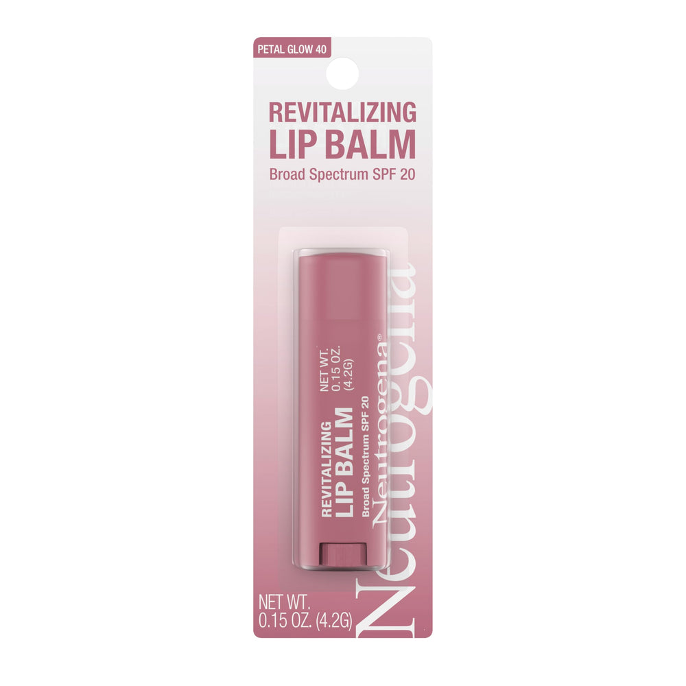 Neutrogena bálsamo labial tintado FPS 20 con Petalo Brillo, labios suaves y definidos.