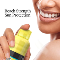Neutrogena Beach Defense Spray absorción rápida, lista para usar sin dejar grasa.