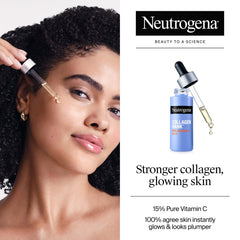 Aplicación en rostro con Neutrogena Collagen Bank para tono uniforme.