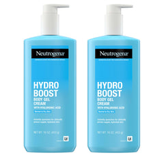 Neutrogena Hydro Boost Body Gel Cream bottle shows fast absorbing hydration