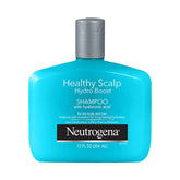 Neutrogena Hydro Boost botella vertiéndose para hidratación suave en cabello y cuero cabelludo