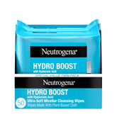 Toallitas Neutrogena Hydro Boost, micelares ultra suaves para desmaquillar y hidratar la piel.