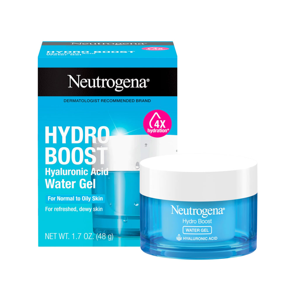 Neutrogena Hydro Boost Water Gel frente limpia con hidratación ligera.