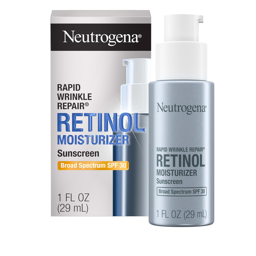 Neutrogena Rapid Wrinkle Repair crema facial SPF 30 para suavizar arrugas.