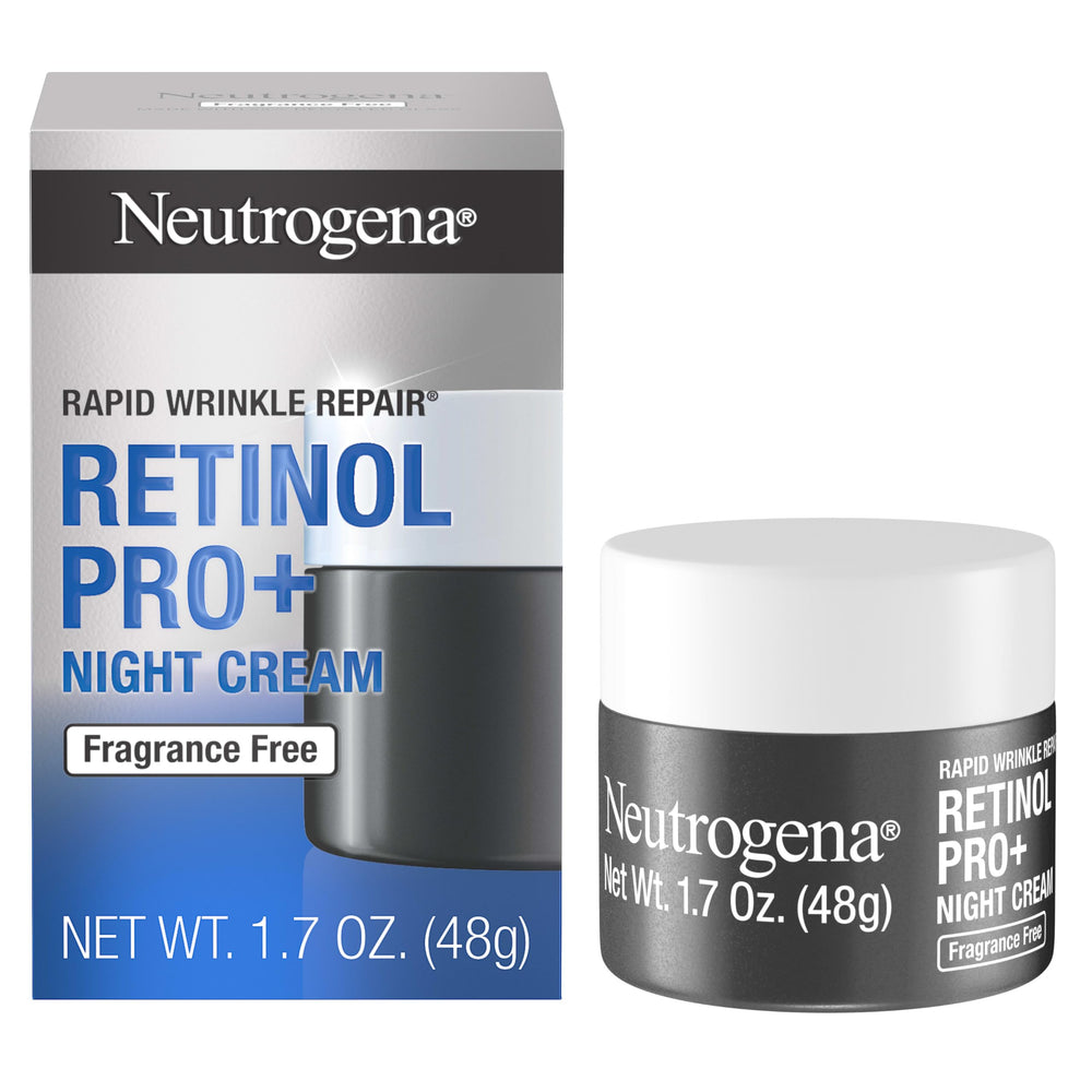 Neutrogena Retinol Pro+ Crema Noche en bote: suaviza la piel y aporta hidratación nocturna.