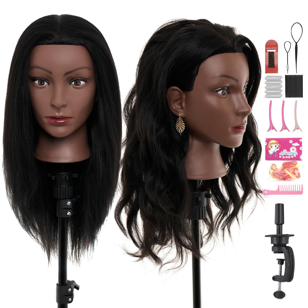 Neverland Beauty & Health: cabeza muñeca con cabello real para practicar peinados realistas