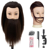 Neverland Beauty & Health Head con cabello natural de 10 pulgadas para practicar peinados.