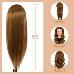 Neverland cabeza de maniquí con 80% cabello humano para estilos realistas
