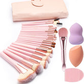 NEVSETPO set de 28 brochas con estuche rosa, ideal para uso diario.