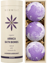 New Miuz bomba de baño arnica lavanda bergamota para relajación y piel suave